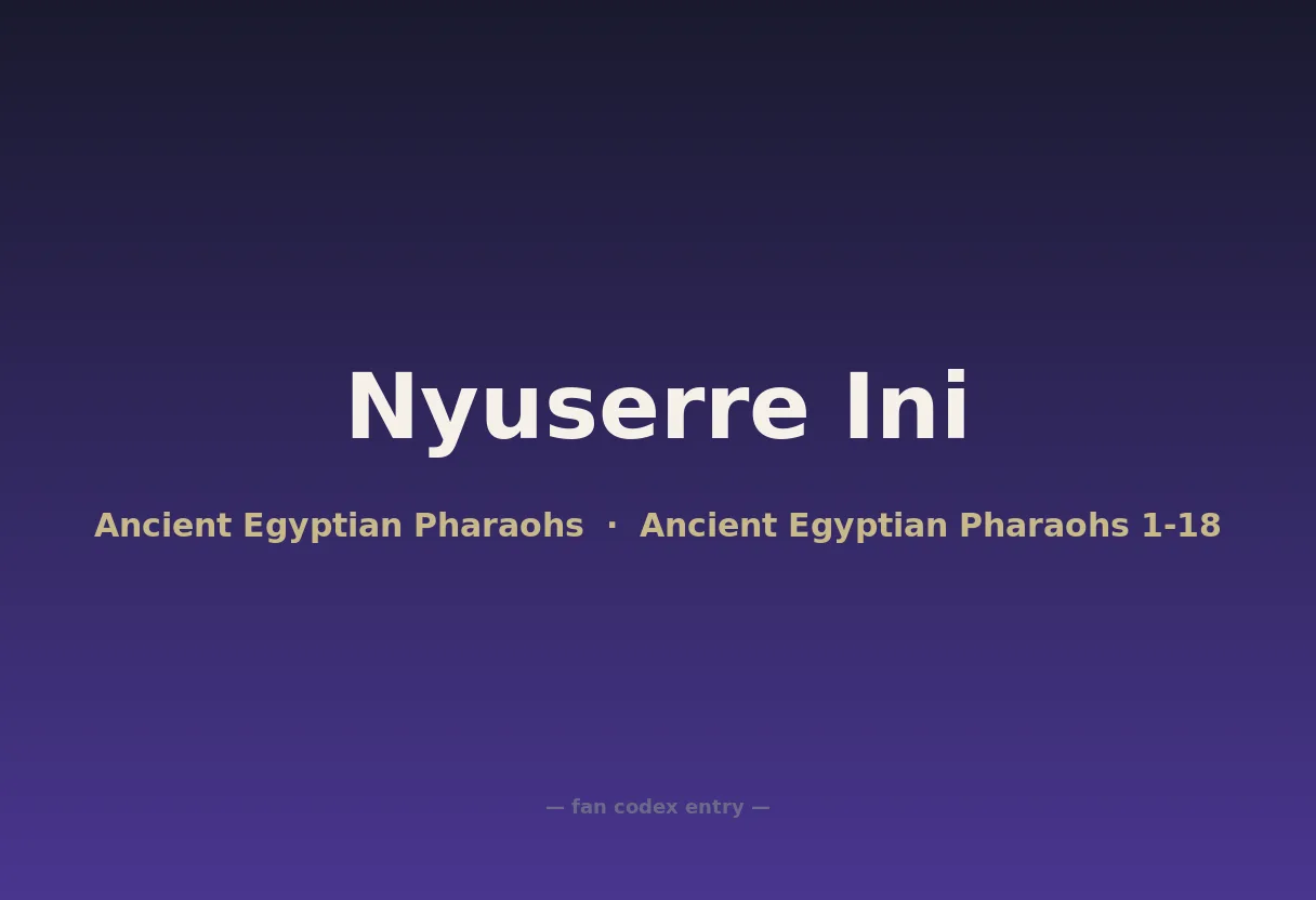 Nyuserre Ini